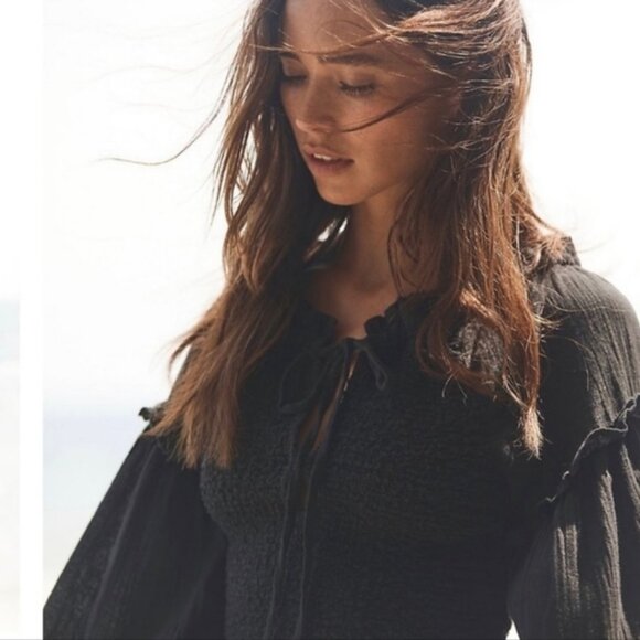 Free People Kiss and Tell Black Mini Dress Size XS - Picture 3 of 9